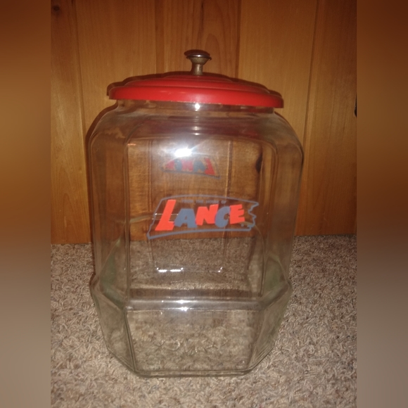 Vintage Glass LANCE Jar- Large Collectable - Picture 1 of 4
